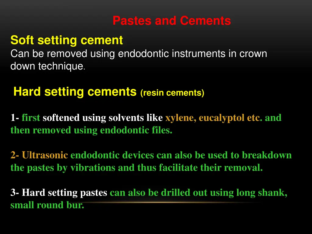 pastes and cements