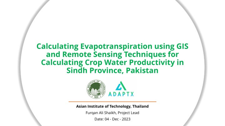 calculating evapotranspiration using