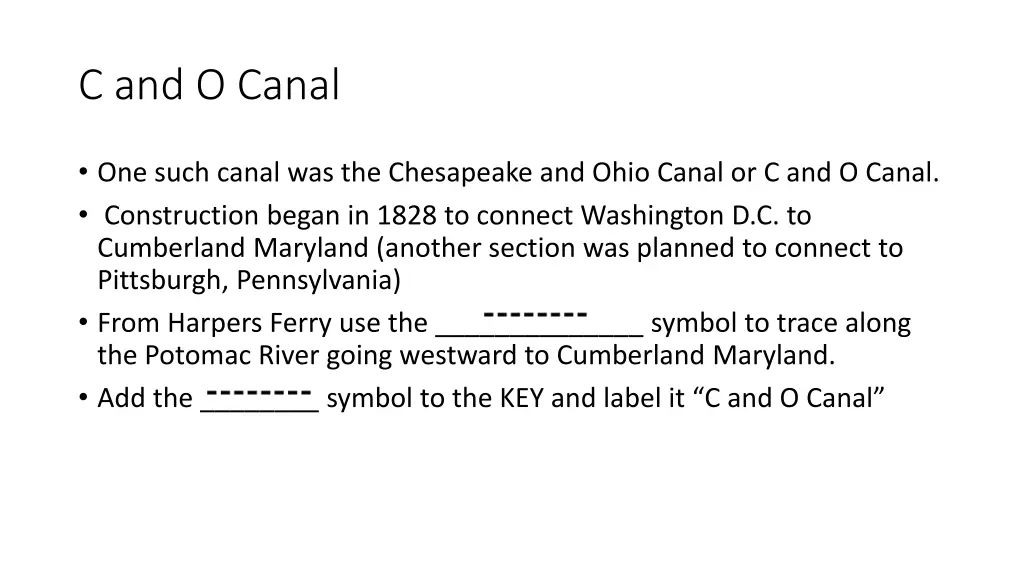 c and o canal