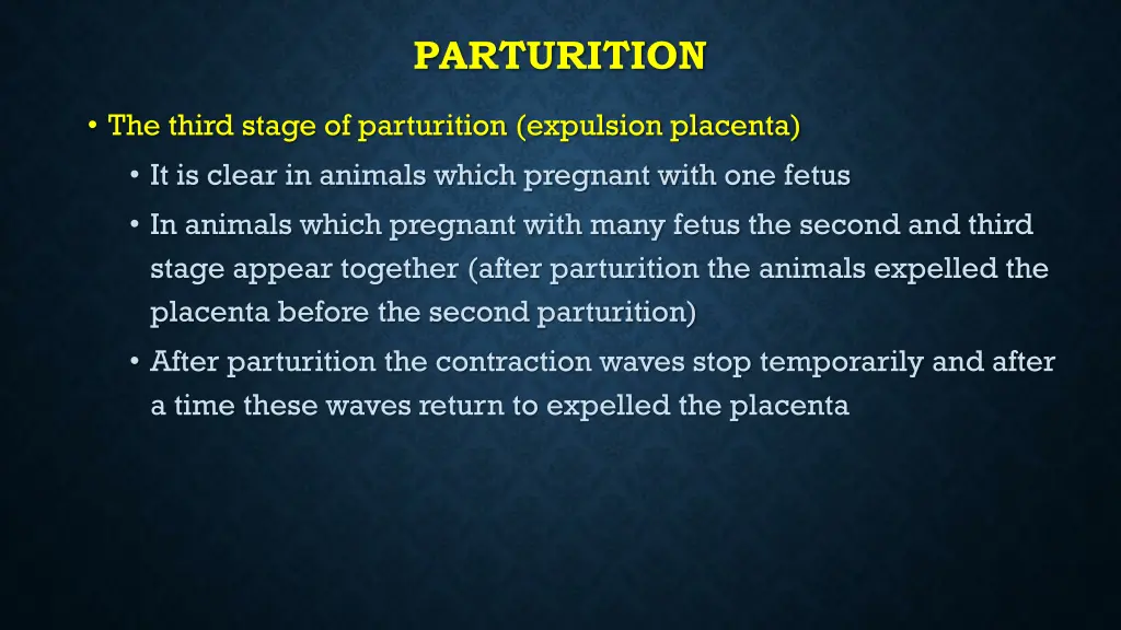 parturition 12