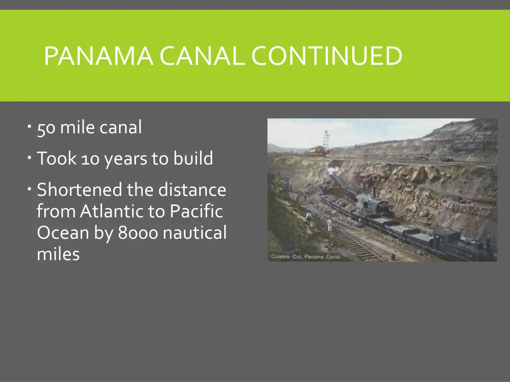 panama canal continued 1