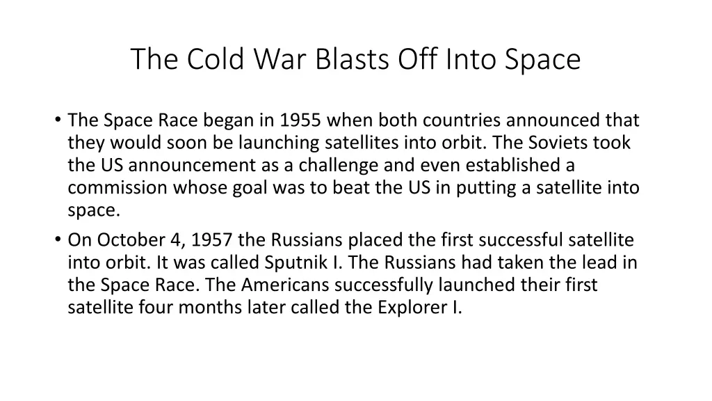 the cold war blasts off into space