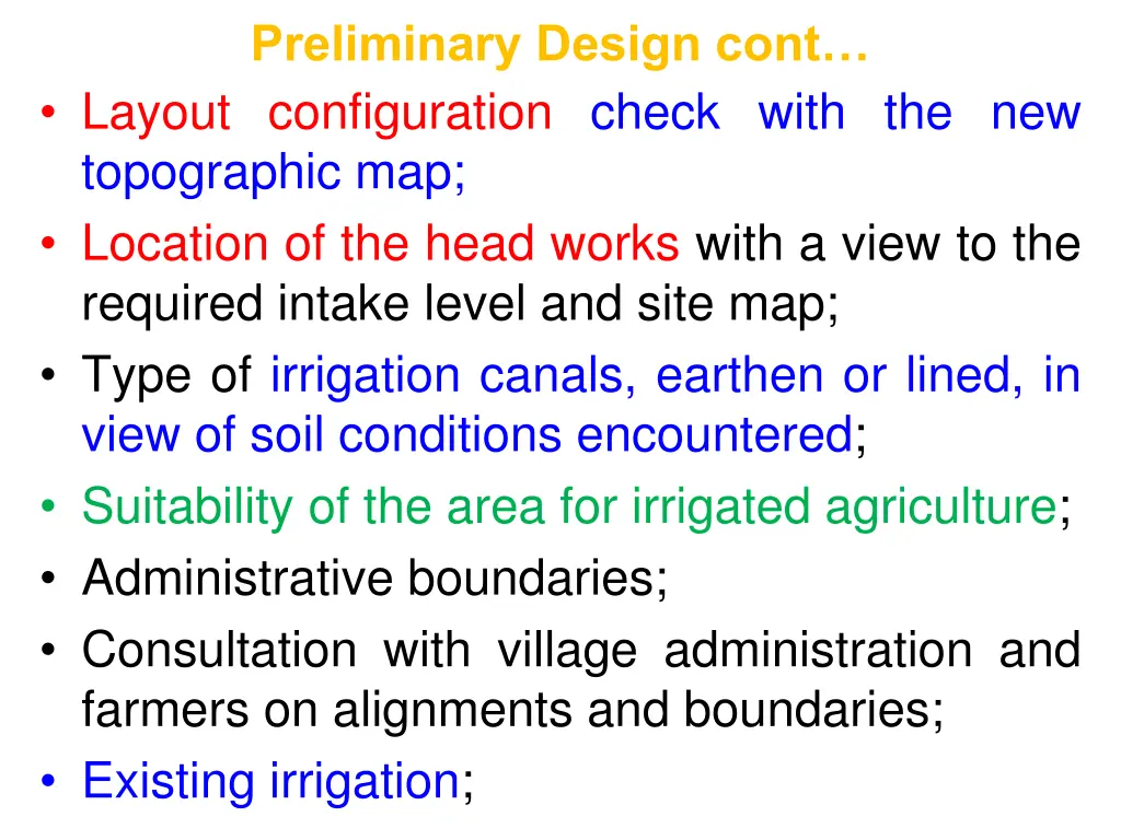 preliminary design cont layout configuration