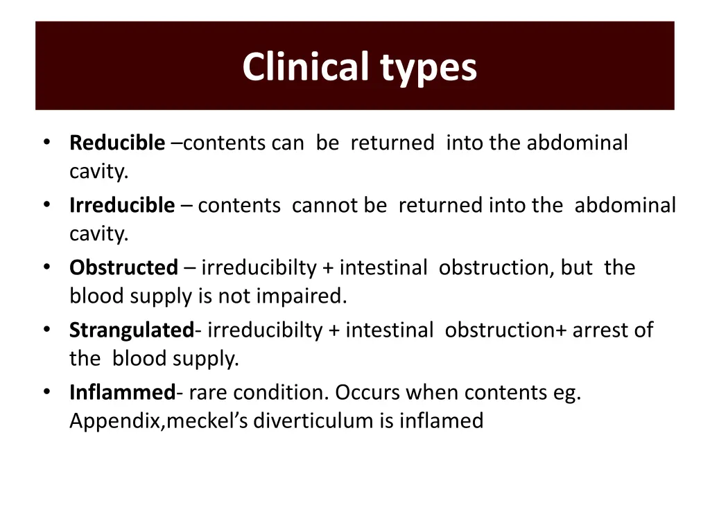 clinical types