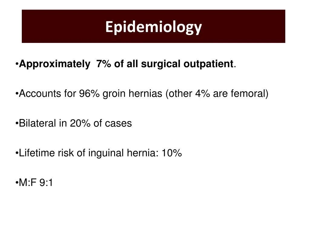 epidemiology