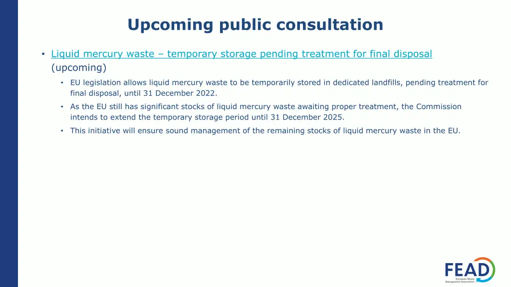 upcoming public consultation