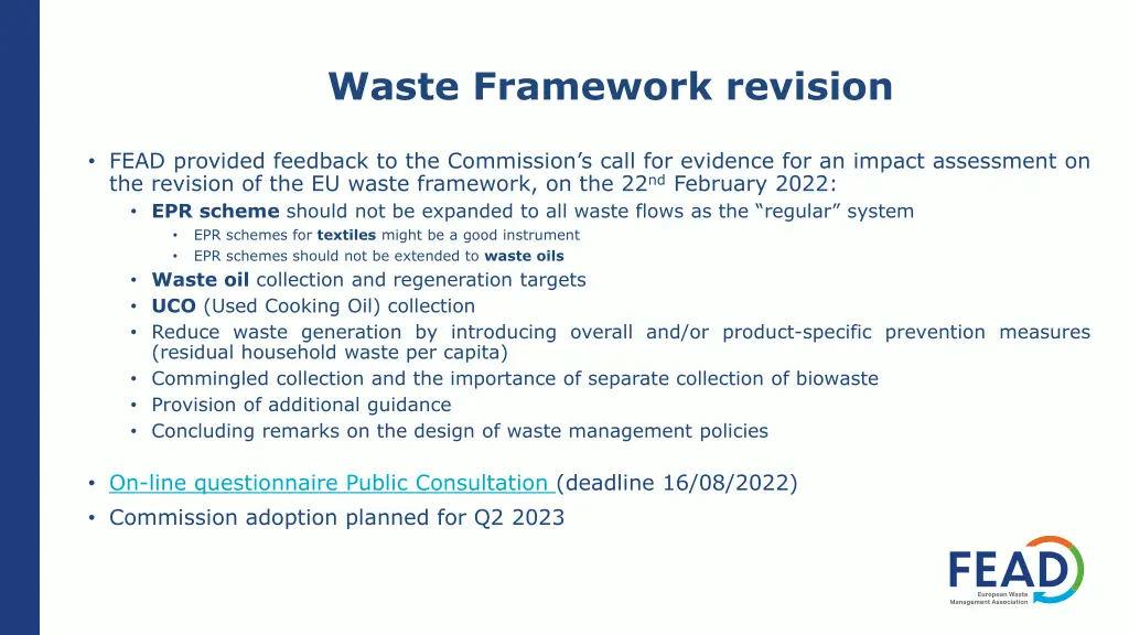 waste framework revision