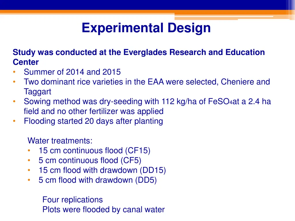 experimental design