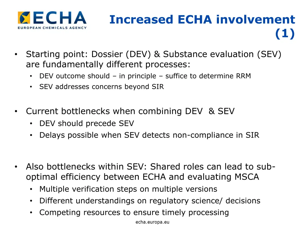 increased echa involvement