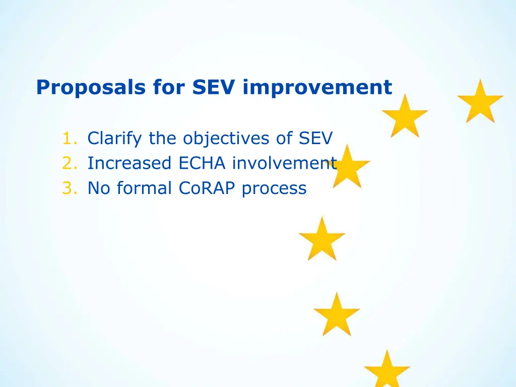 proposals for sev improvement