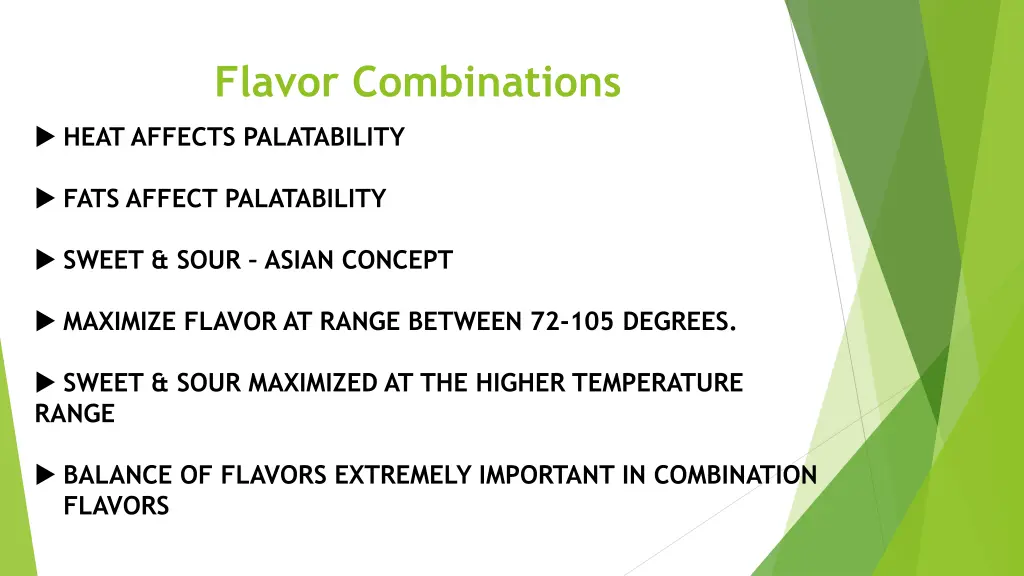 flavor combinations