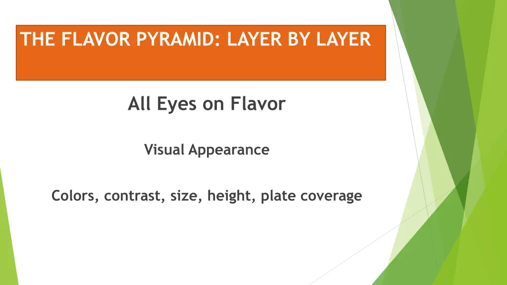 the flavor pyramid layer by layer 1