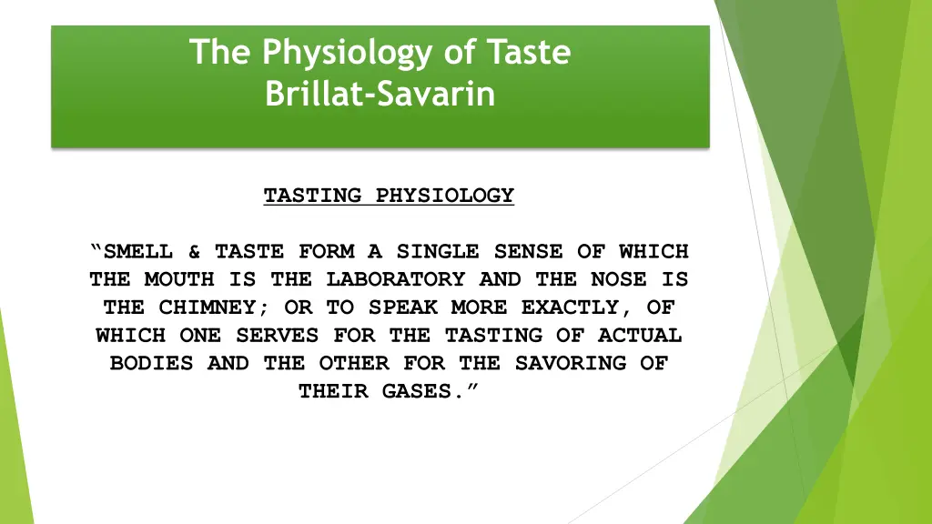 the physiology of taste brillat savarin