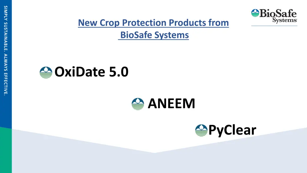 new crop protection products from biosafe systems