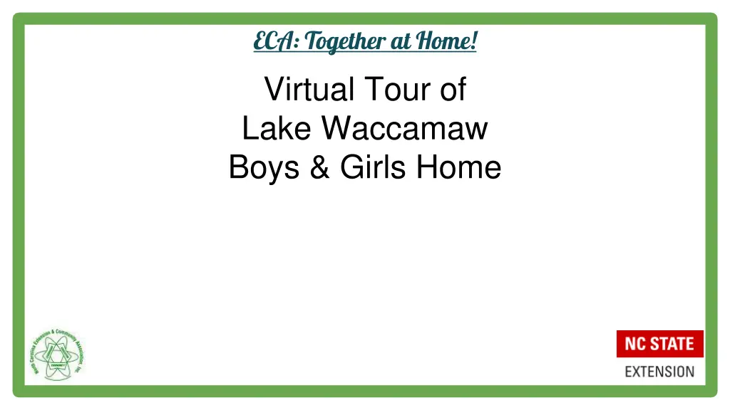 eca together at home virtual tour of lake