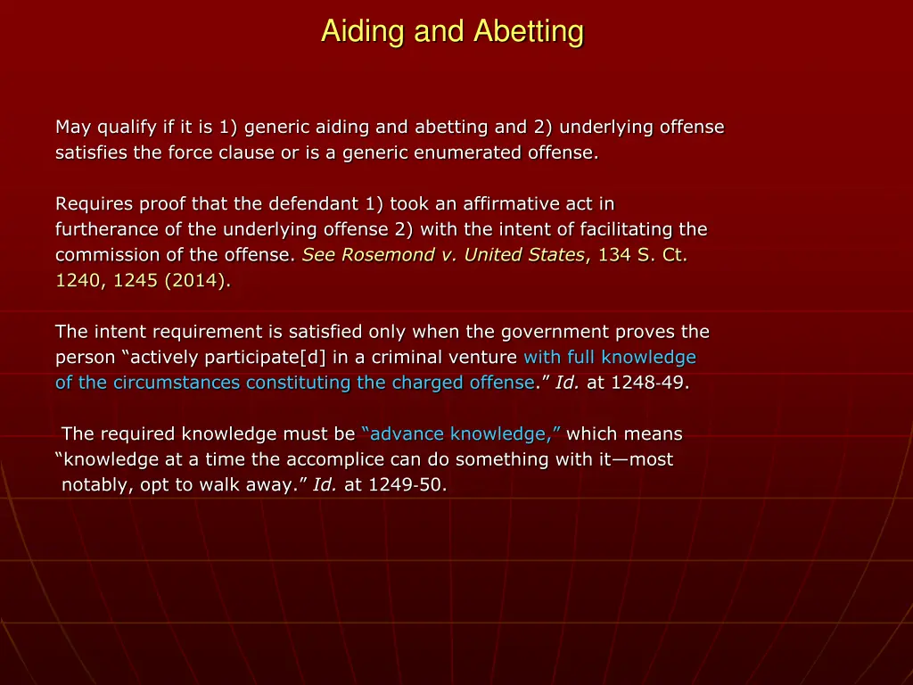 aiding and abetting