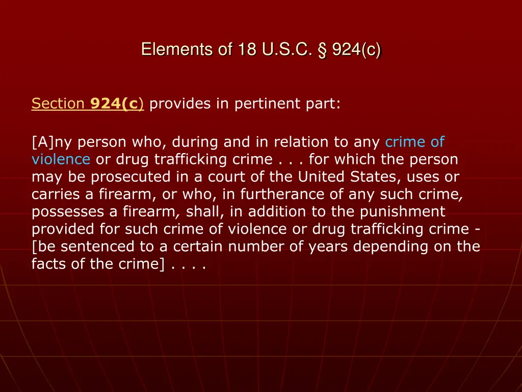 elements of 18 u s c 924 c