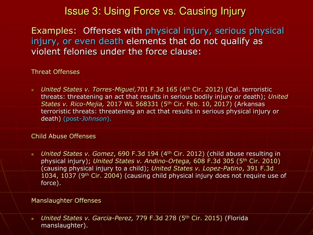 issue 3 using force vs causing injury 2