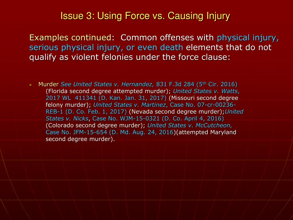 issue 3 using force vs causing injury 3