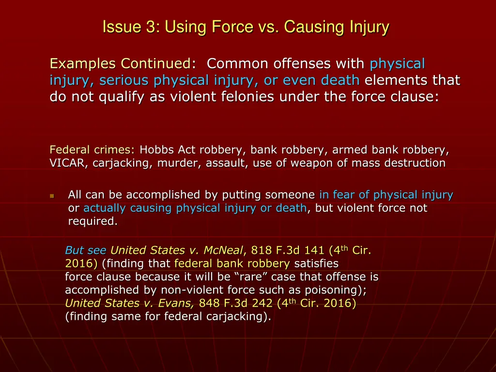 issue 3 using force vs causing injury 4