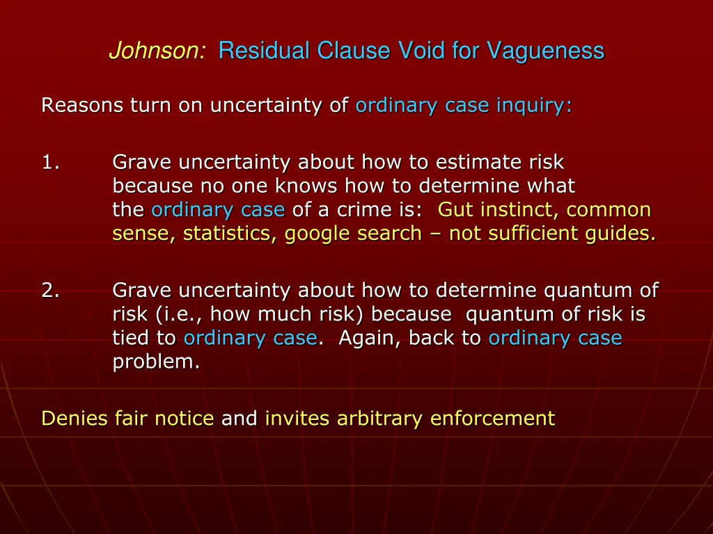 johnson residual clause void for vagueness