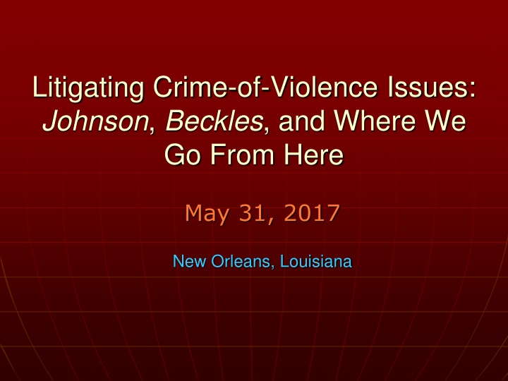 litigating crime of violence issues johnson