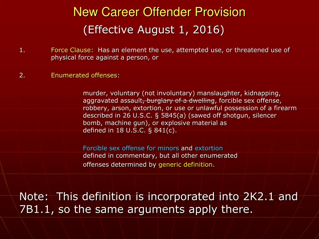 new career offender provision effective august