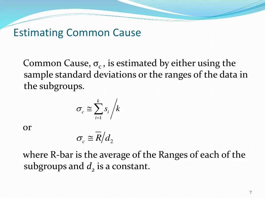 estimating common cause