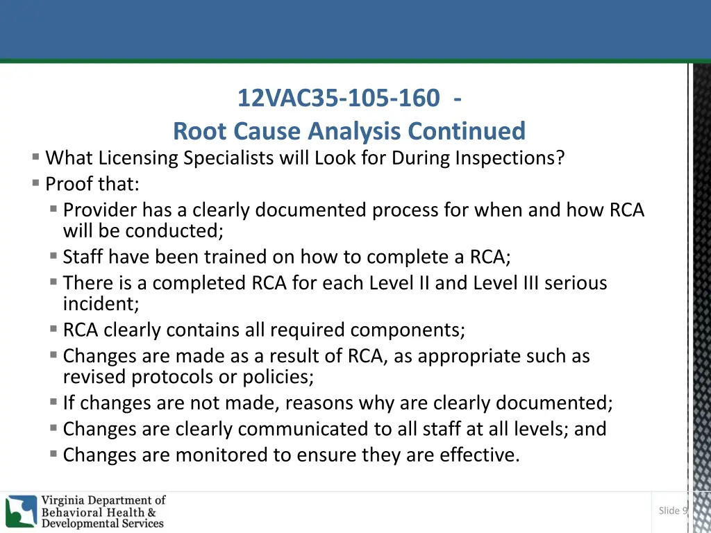 12vac35 105 160 root cause analysis continued