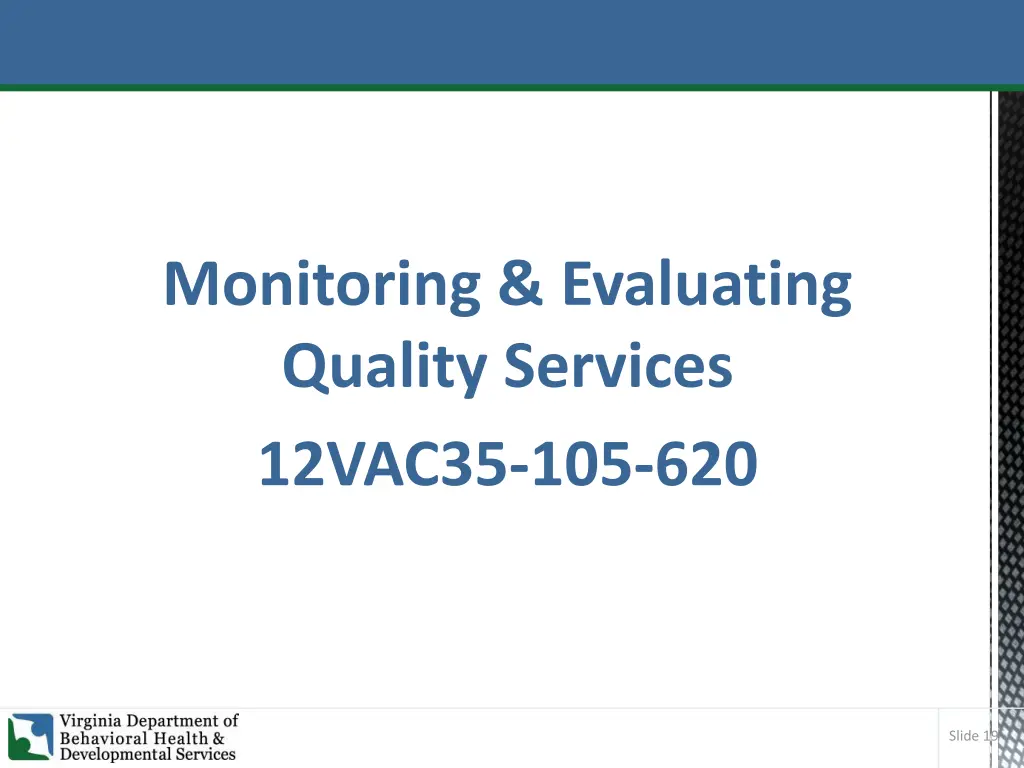 monitoring evaluating quality services 12vac35