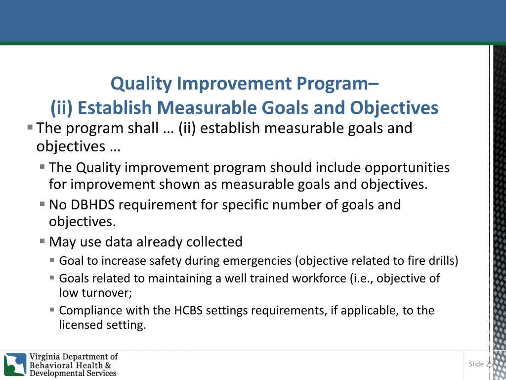 quality improvement program ii establish