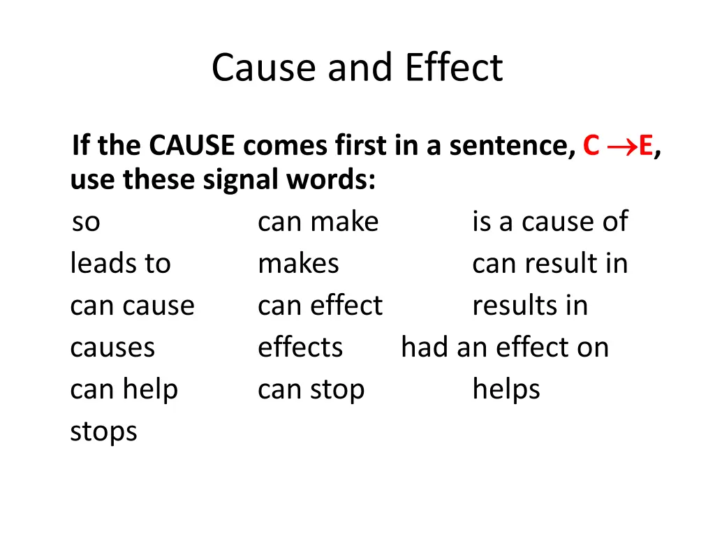 cause and effect 5