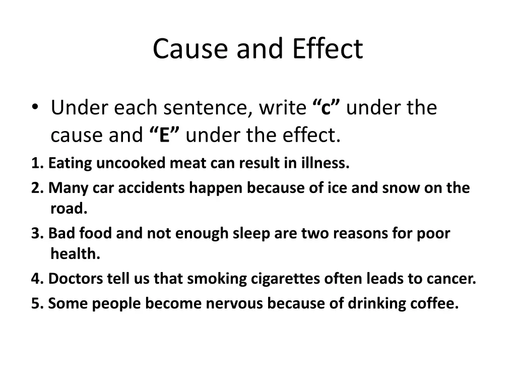 cause and effect 7