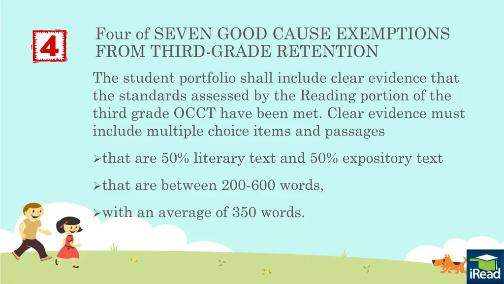 four of seven good cause exemptions from third 2