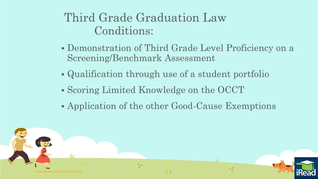 third grade graduation law conditions