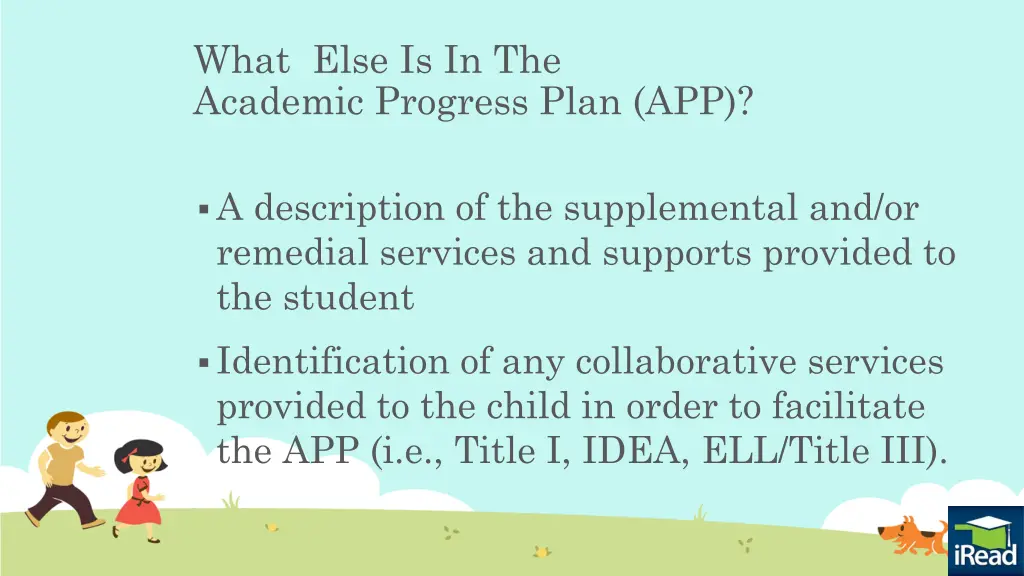 what else is in the academic progress plan app