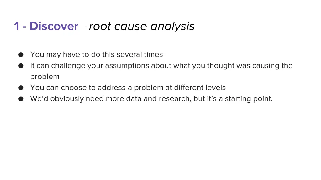 1 discover root cause analysis