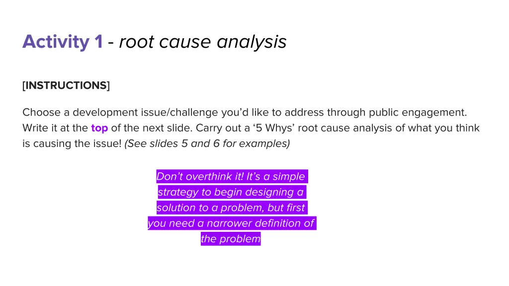 activity 1 root cause analysis