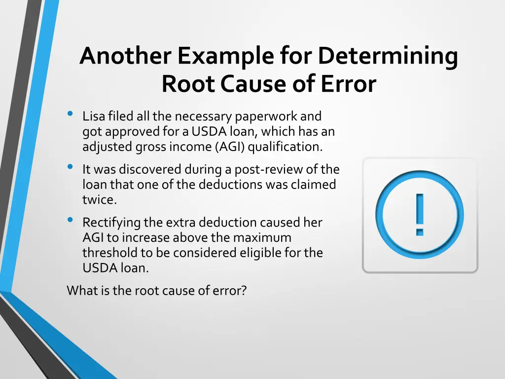 another example for determining root cause