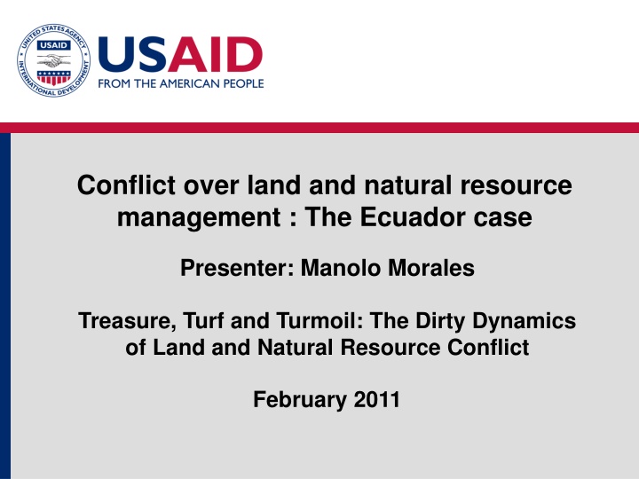 conflict over land and natural resource