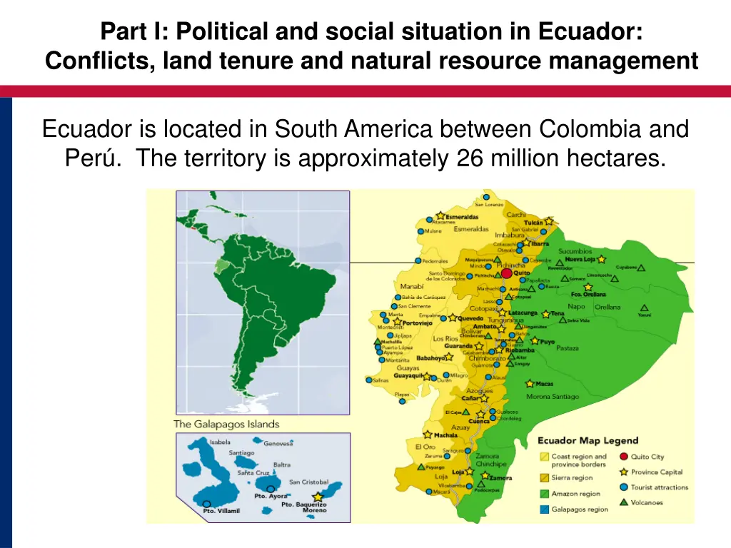 part i political and social situation in ecuador