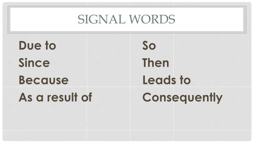 signal words