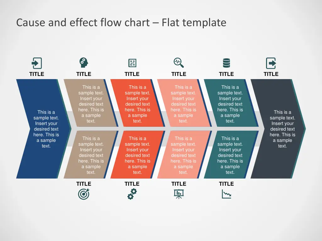 cause and effect flow chart flat template