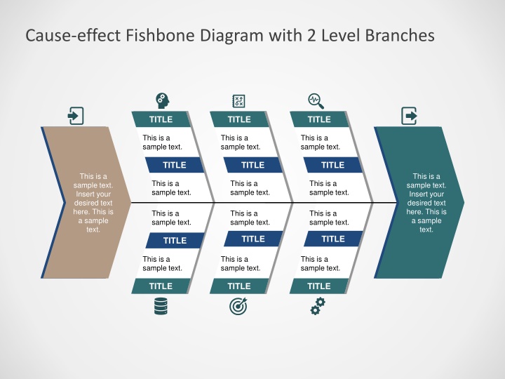 cause effect fishbone diagram with 2 level