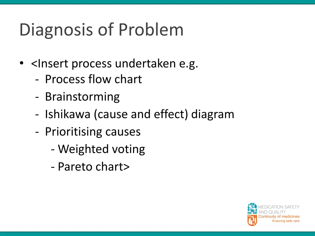 diagnosis of problem