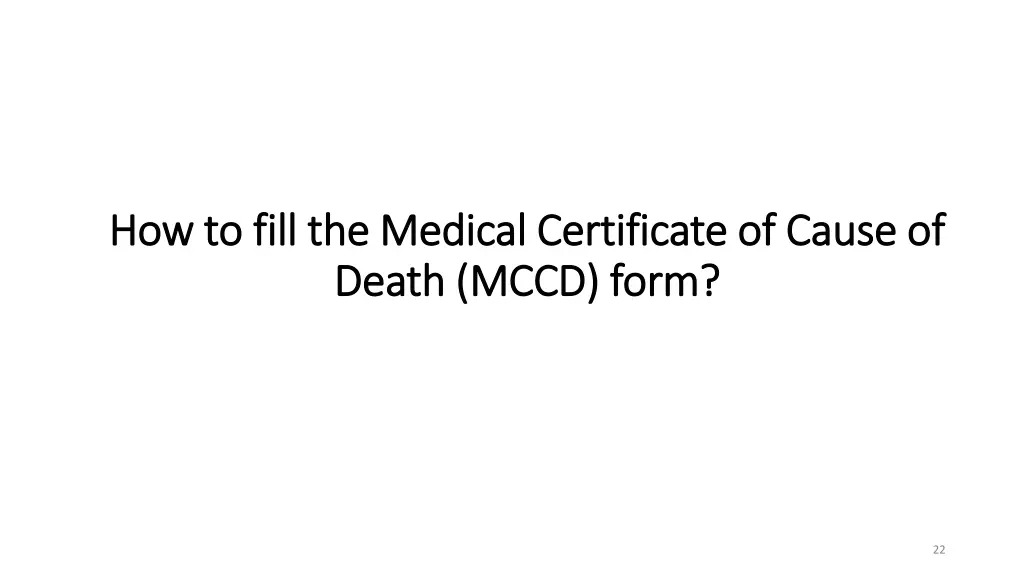 how to fill the medical certificate of cause