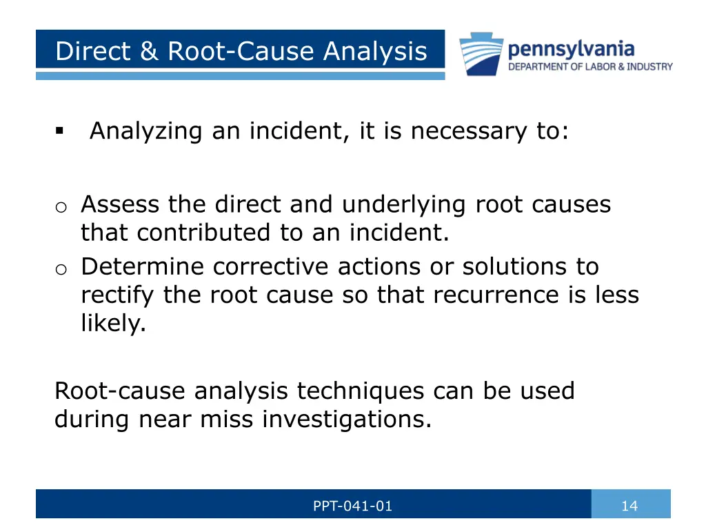 direct root cause analysis