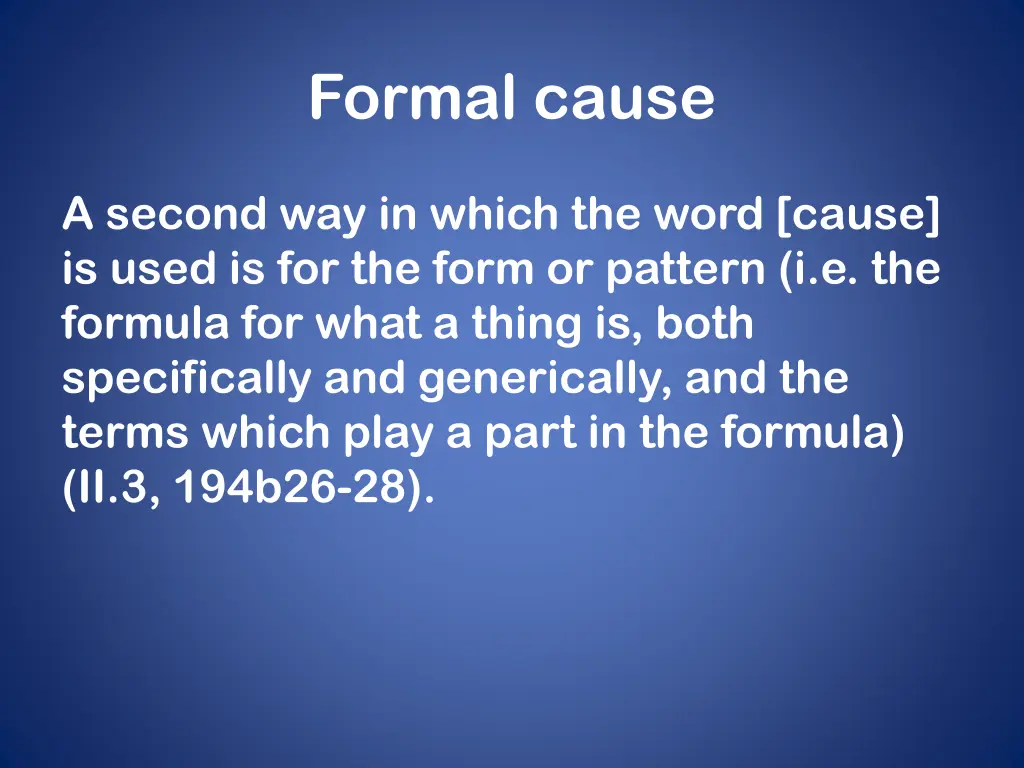 formal cause