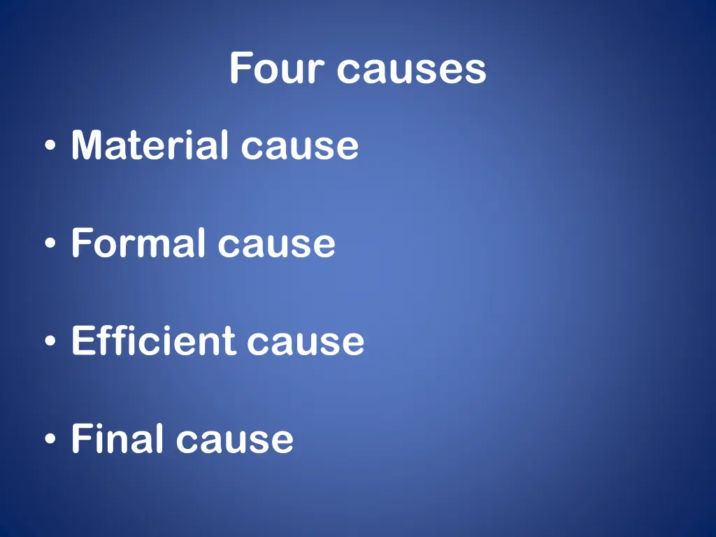 four causes