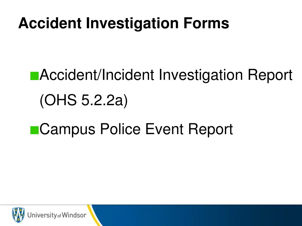 accident investigation forms